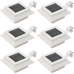 vidaXL Lampade Solari da Esterni 6 pz a LED Quadrate 12 cm Bianco - Bianco características