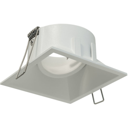 Zeitnet Inc. - Porta faretto quadrato bianco orientabile foro incasso soffitto cartongesso 80mm luce GU10 GU5.3 características
