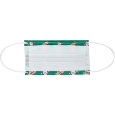 ??Non medico?? Maschere natalizie Maschere monouso a 3 strati 5 pezzi,verde - verde