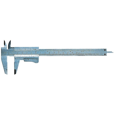 Idroweb - Calibro ventesimale lucido in acciaio inox 150 mm nonio con lettura 0,05 mm