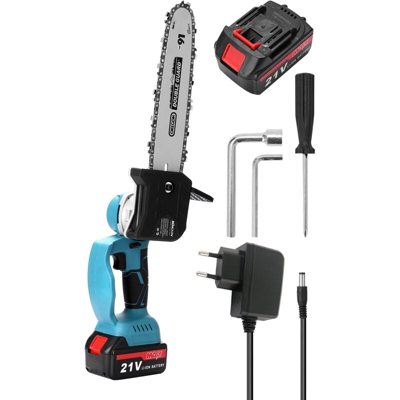 10 pollici 21V motosega elettrica ricaricabile, due elettrico 220V carica