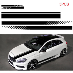 D-1142 5 pezzi adesivo per auto, adesivo decorativo personalizzato per il corpo, nero en oferta