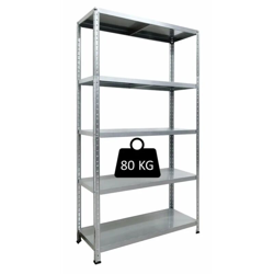 Scaffale In Metallo Zincato Ettore Kit Bulloni 100 X 40 X H187 Cm Con 5 Scaffali precio