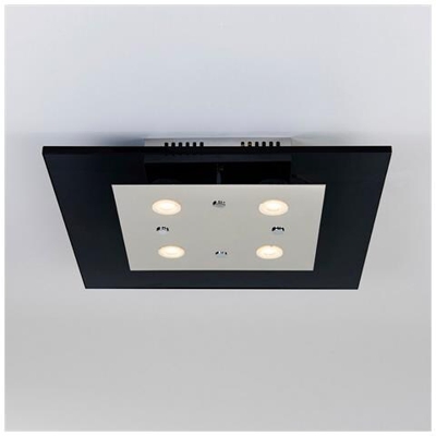 Moderna Plafoniera A Led A Filo Cromo, Nero, Bianco Caldo 3000k 1800lm