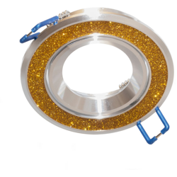 Zeitnet Inc. - Portafaretto faretto orientabile cornice oro brillantini foro incasso 7cm LED GU10 características
