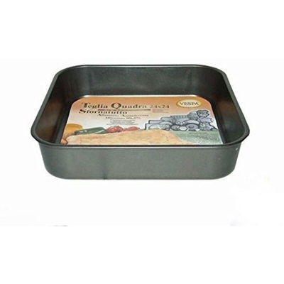 Ricelsud.it - TEGLIA SFORNATUTTU TESTO FORNO STUFA CM 20 X 20 X 5,4 ANTIADERENTE PRA 416117