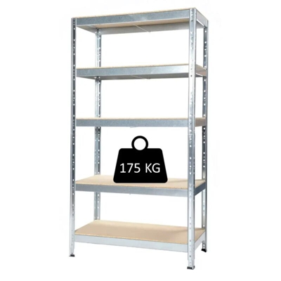 Scaffale In Metallo Joker 90 X 40 X H 174 Cm 5 Ripiani 175 Kg A Piano