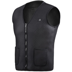 Carica gilet riscaldato intelligente, indumenti riscaldati, temperatura costante e gilet caldo senza batteria, senza spina, nero,XL - XL en oferta