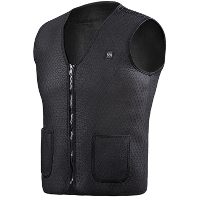 Carica gilet riscaldato intelligente, indumenti riscaldati, temperatura costante e gilet caldo senza batteria, senza spina, nero,XL - XL