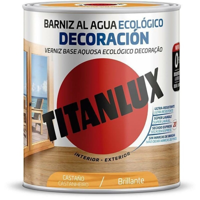Vernice all'acqua Decoro Ecologico Brillante Titanlux | 750 mL - Marrone - Marrone