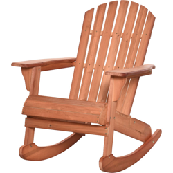 Sedia Adirondack in Legno per Giardino Impermeabile Color Teak - Outsunny en oferta
