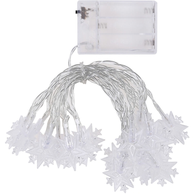 3 m 20 luci della stringa di luce della stella luce decorativa della stringa di Natale 3 batterie AA * luce / bianco caldo
