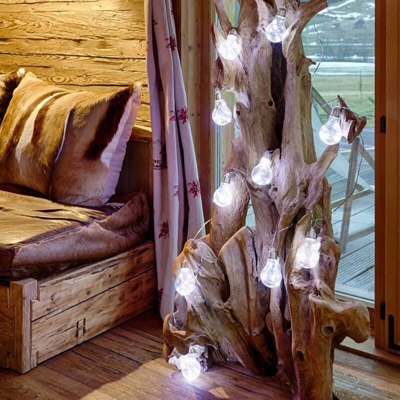 Lotti Importex - 10 lampade led 60 microled filo rame stringa luci natale addobbi esterno casa (luce fredda)