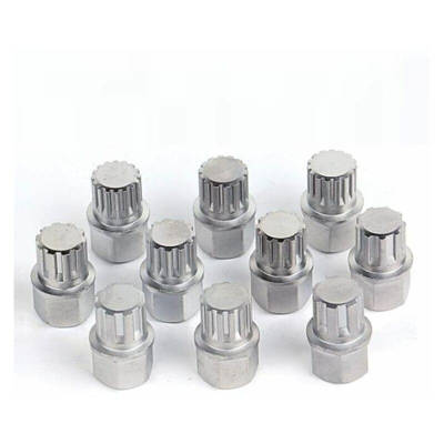 VT13768C Set di 10 manicotti per bloccaggio ruota BMW, borchie antifurto ruota BMW - Grigio - Varan Motors