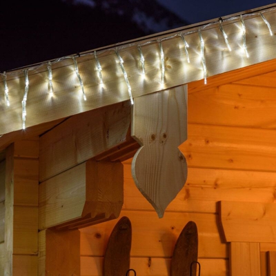 Luci di natale catena da 550 miniled luce fredda per esterno addobbi natalizi festa