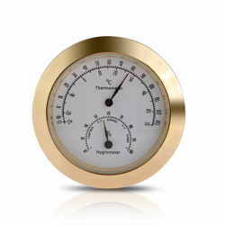 Accessori per violino Termoigrometro Cassa in acciaio inossidabile Movimento tedesco Termometro igrometro,oro - oro características