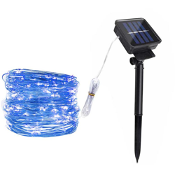 luci di Natale stringa di luce filo di rame stella principale solare luce decorativa string lampada azzurro 100 8 10 m Funzione en oferta