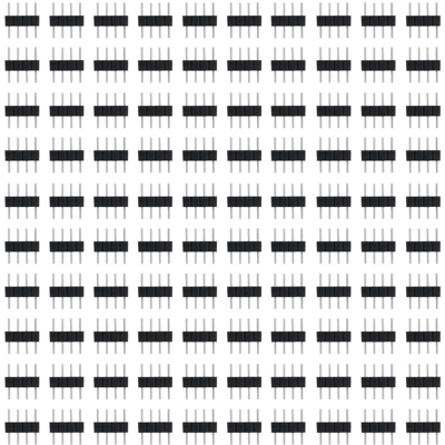 Intestazione pin per striscia luminosa RGB a 4 pin,1 pezzi neri - 1 pezzi neri
