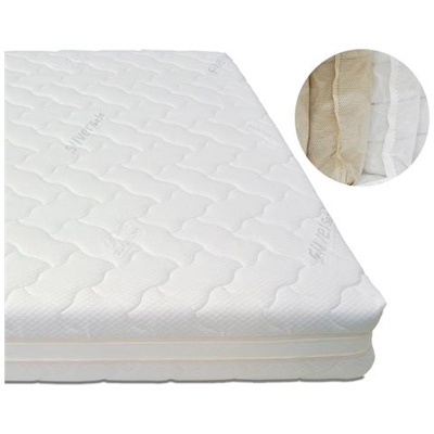 Materasso Piazza e Mezza Molle 800 Ind. 120 x 195 x 22 cm, Portanza Differenziata, Fodera Sfoderabile in Silver Safe, Incl. Memory