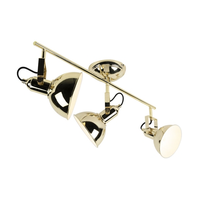 QAZQA Plafoniera tommy - Industriale - Acciaio - Oro/Ottone - Oblungo/Tondo Max. 3 x Watt