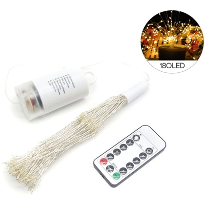 8 180 pirotecnico funzione lampada luce luci 60 3 argento cassa di batteria senza batteria telecomando con caldo bianco batteria