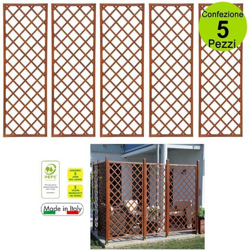 Multipack 5 Pz Tralicci Fissi Con Cornice 0,62 X H 1,82 Metri In Legno Di Pino Europeo características