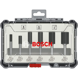 Kit fresa per scanalature, codolo da 1/4 pollici, 6 pezzi Bosch Accessories 2607017467 características