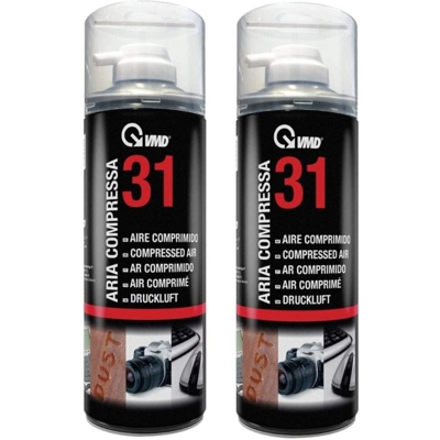 2 Bombolette Spray Aria Compressa 400Ml Tastiera Laptop Mouse Duster 31 - Vmd