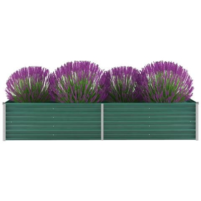Fioriera Per Giardino In Acciaio Zincato 240x80x45 Cm Verde