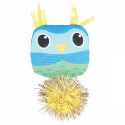 Zolux - Adorabile giocattolo per gatti gufo. Dimensioni 9 x 5 cm x 2,5 cm. con erba gatta.