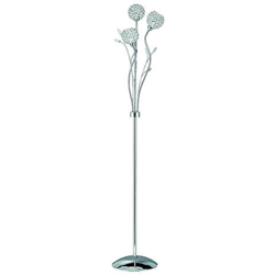 Lampada Da Terra 3 Luci Flower Design Cromo E Vetro, G9 en oferta