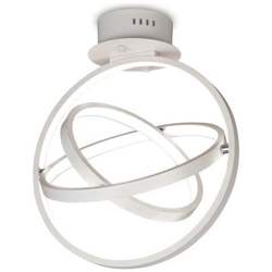 Plafoniera Semi Flush Rotonda 35cm, 3 Anelli, 40w Led 3000k, 1510lm, Bianco precio