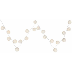20's LED Lights Chain Rattan Braid Christmas Lighting Ball Lamps Bianco Globo 29956-20 en oferta