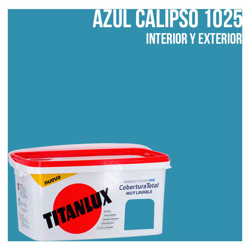 Secchio di vernice a copertura totale da 4 litri | Calypso blu - Calypso blu - Titan precio