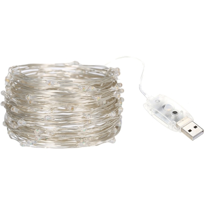 Controllo vocale, telecomando, stringa di luci musicali, 10 metri 100 luci, modelli usb, blu