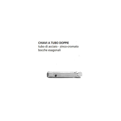 CHIAVE A TUBO DOPPIA BOCCA ESAGONALE mm 14X15 CROMATA - Oreca precio