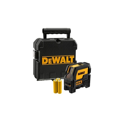 Dewalt DW0822-XJ Livella Laser Piombo e Croce, 4.5 V, Giallo/Nero