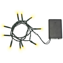 Catena a batteria 10 led a luce fissa colore bianco caldo en oferta