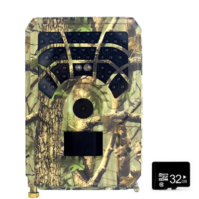 Fotocamera a infrarossi PR300A per il monitoraggio della fauna selvatica, 480P, con scheda di memoria da 32 GB