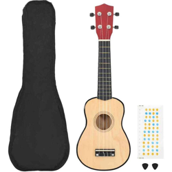 Set Ukulele Soprano con Borsa per Bambini Legno Chiaro 21' - Vidaxl en oferta