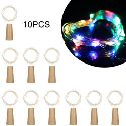 4.5V 1.2W 2m 2 LED Stringhe di filo di rame Luci Luce ambientale in sughero IP65 Impermeabile,1 pezzi colorati - 1 pezzi colorati precio
