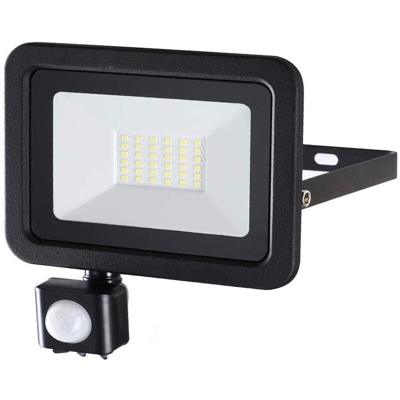 Faretto led esterno 30w luce fredda sensore movimento crepuscolare regolabile