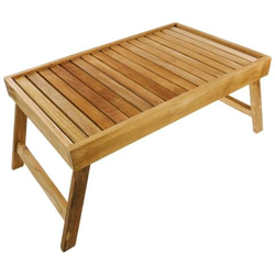 Vassoio da letto 55 x 35 x 5 cm pieghevole di teak certificato características