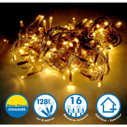 Ghirlanda luminosa 8 metri 128 LED - Bianco caldo per esterni en oferta
