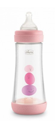 CHICCO BIBERON PERFECT 5 GIRL 240 ML IN SILICONE 2 FORI precio
