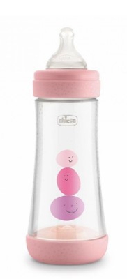 CHICCO BIBERON PERFECT 5 GIRL 240 ML IN SILICONE 2 FORI