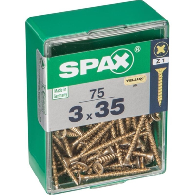 Lotto 75 Svasata Viti In Acciaio Testa Pozidriv Raggio ?3 Mm X Mm L.35 - Spax
