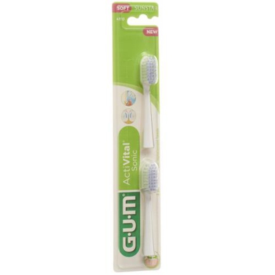 GUM ACTIVITAL SONIC SPAZZOLINO BATTERIA ADULTI RICAMBIO 2 PEZZI