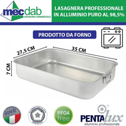 Teglia Lasagnera Professionale Cm.35 Con Anelli características