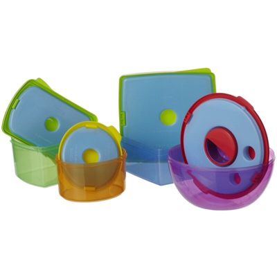 Set Lunch Box 8 Pezzi Multicolor in Plastica